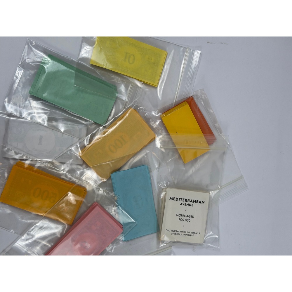 Monopoly Replacement Money and Cards Set